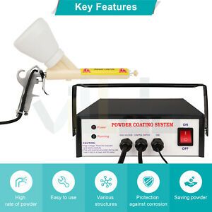 Portable Manual Powder Coating System 3.3W Black Powder Spray Machine Maker