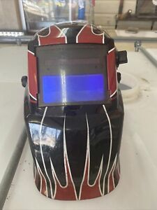 Lincoln Viking Black Flames Auto-Darkening Welding Helmet lez87