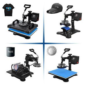 12x15&#034; 8in1 Combo Kits Heat Press Transfer Machine for T-shirt Mugs Plate Hat US