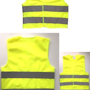 Kids High Visibility Reflective Safety Vest for Costume Running Cycling Size M