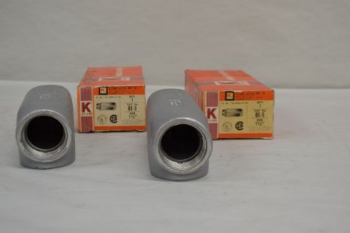 Lot 2 new killark oe-5 electrolet conduit body 1-1/2in aluminum d204245 for sale