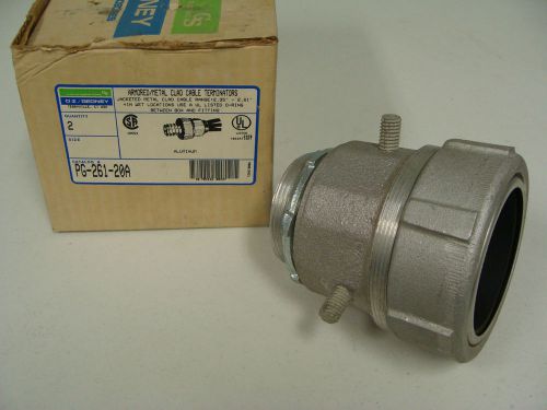 O-z gedney pg-261-20a 2.35&#034;-2.61&#034; dia. armored cable terminators 2 1/2&#034; aluminum for sale