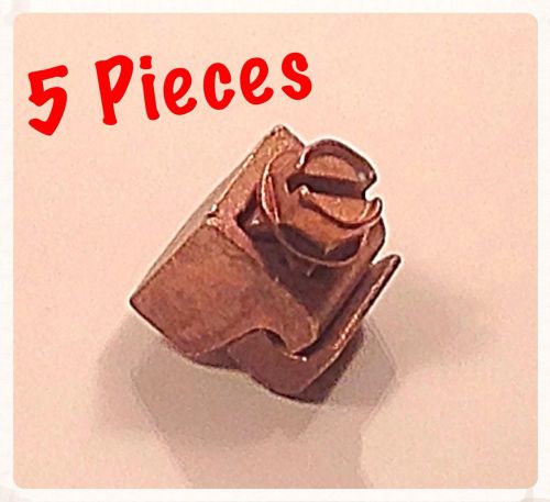 Lot of 5 fargo gc-5002 vise-type ground &amp; wire copper alloy 2 awg connector for sale