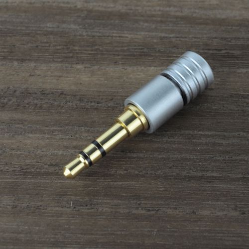 3 pole male repair headphone jack  metal audio soldering spring converter 3.5mm for sale