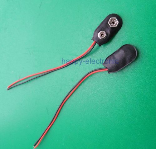 10pcs 9 volt battery connector 9v snap clip lead wire for sale