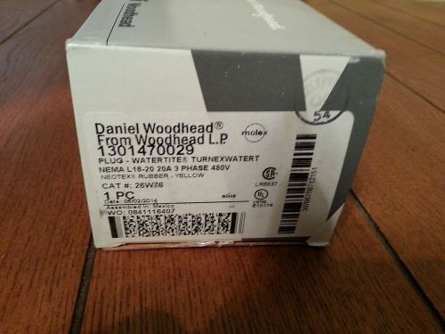 NEW IN BOX Woodhead Watertite Plug 26W76 L16-20P