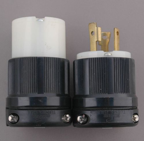 Male &amp; Female 30 amp 125 volt Plug Copper Twist Lock set lot nema L5-30