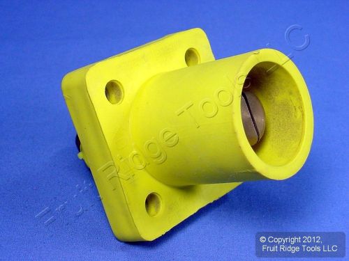 Leviton yellow cam-type plug panel receptacle 16 series 400a 600v bulk 16r23-y for sale