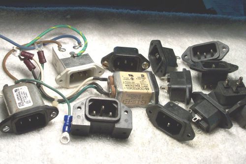 Thirteen  ac  power entry modules      three with filters for sale