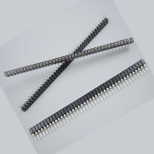 10Pcs 40Pin Single Row 2.54mm Round Female  Pin Header Sock Connector Strip
