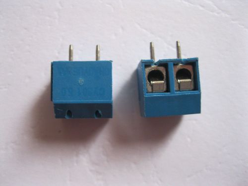 1000 pcs 2pin/way 5.0mm screw terminal block connector blue color for sale