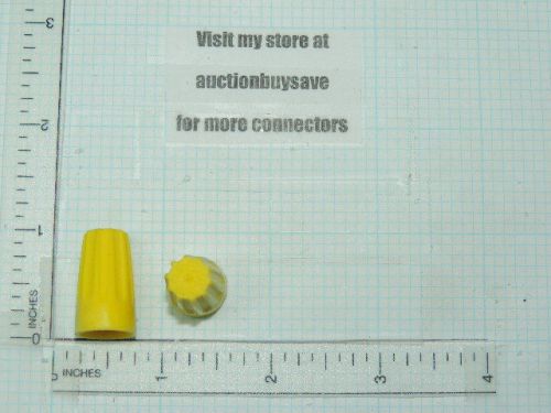 50 yellow twist lock wire nuts #22-10 wire awg 5/16&#034; opening molex 19160-0042 for sale