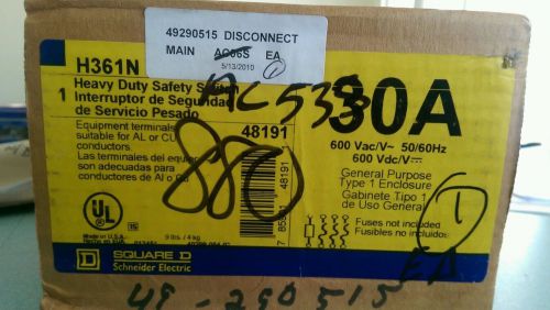 Square D  heavy duty safety switch 600v 30A NIB