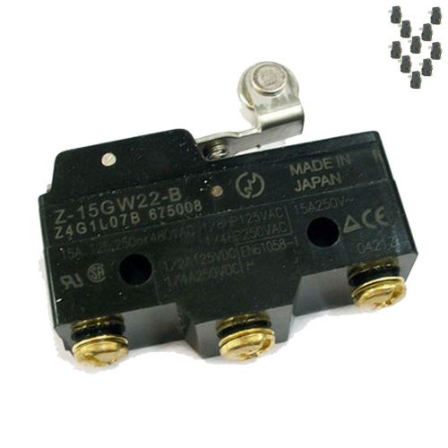 10 x OMRON Z-15GW22-B Z15GW22B Limit Hinge Lever Actuator Roller Micro Switch