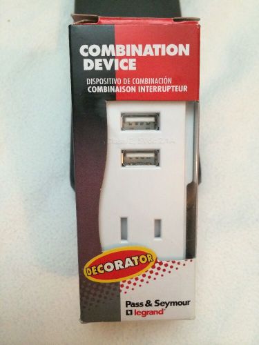 Pass &amp; seymour Combination Device - Outlet &amp; USB Charger