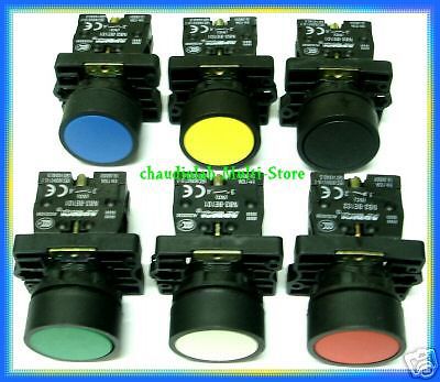 12 Pcs HQ Momentary Pushbutton Switches 6 Colors #44889