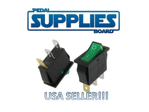 AC 250V 15A 20A Green Illuminated ON/OFF 2 Position Rocker Switch 3 Pin KCD3