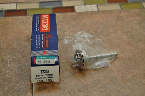 Mallory Rotary Switch 3223J Rotary Switch  Lafayette 30 40169     KEI 380