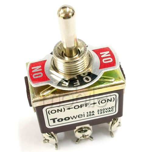 20 ON-OFF-(ON) DPDT Toggle Switch Boat 15A 250V 20A 125V AC Heavy Duty T702RW