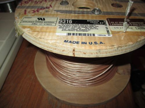 Alpha wire  9316 br005  cable, coaxial, rg-316/u 750ft. approx for sale