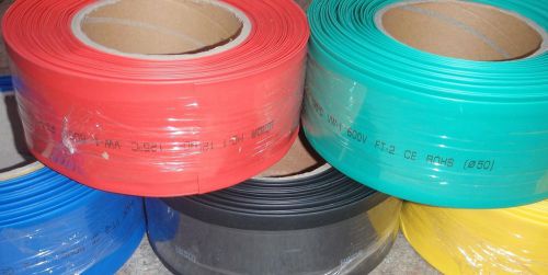 10&#039; length large heat shrink tubing 2&#034; o.d 5 colors 2&#039;ea 50mm for sale