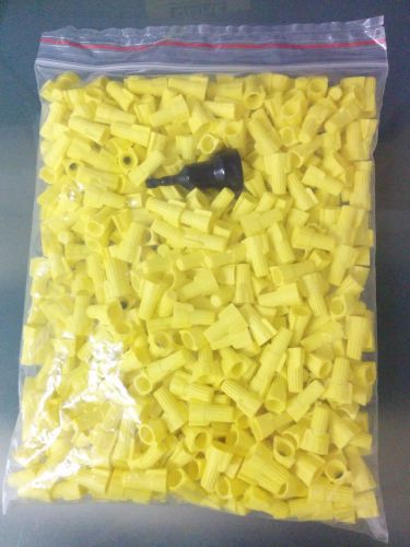 (500 pc bag) new yellow winged screw on wire nut connectors twist-on bag p11 for sale