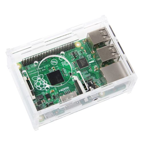 New acrylic transparent case clear enclosure box for raspberry pi model b+ for sale