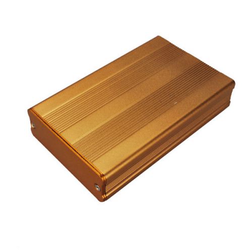 Golden yellow aluminum project box enclousure case electronic -110 x 70 x 25mm for sale