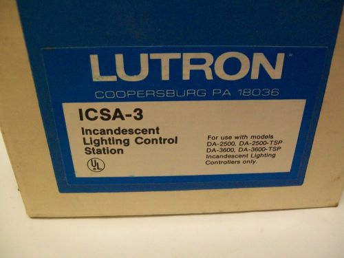 Lutron Incandescent Lighting Control Station ICSA-3 Ivory New in Box.