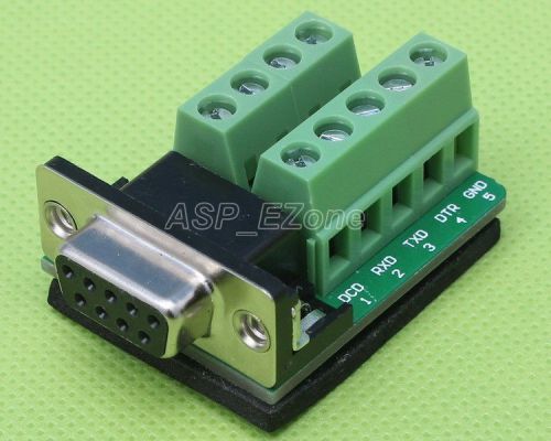 Hot DB9-M2 DB9 Teeth Type Connector 9Pin Female Adapter RS232 to Terminal