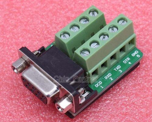 Db9-m2 db9 nut type connector 9pin female adapter terminal module rs232 for sale