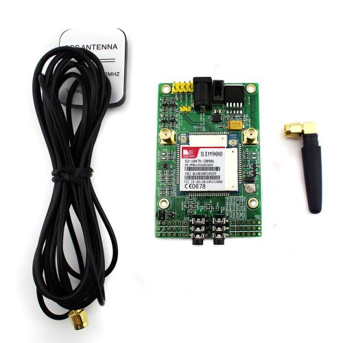 SIM908 Module Quad-Band GPRS GSM W/Antenna USB TTL Dupont For Arduino Tool Kits