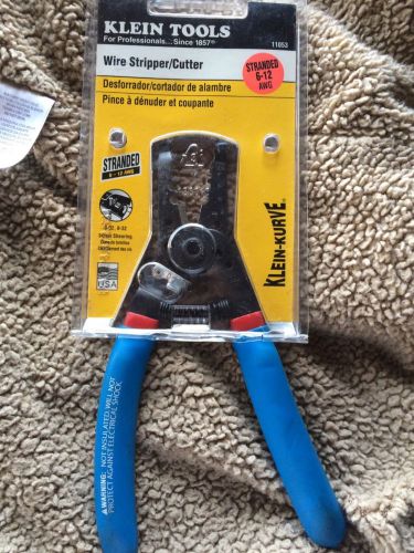 Wire Stripper: Klein Tools Wire Stripper-Cutter, for 6-12 AWG Stranded 11053