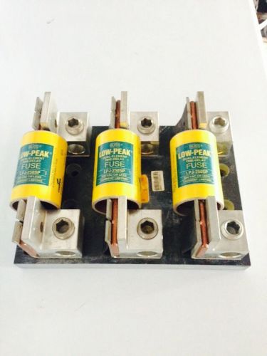 BUSS fuse holder J60400-3CR 3 pole INCLUDES 3 LPJ-250SP Time Delay Fuses