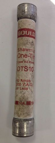Gould shawmut 10 amp 600vac fuse lot of 2  ots10 for sale