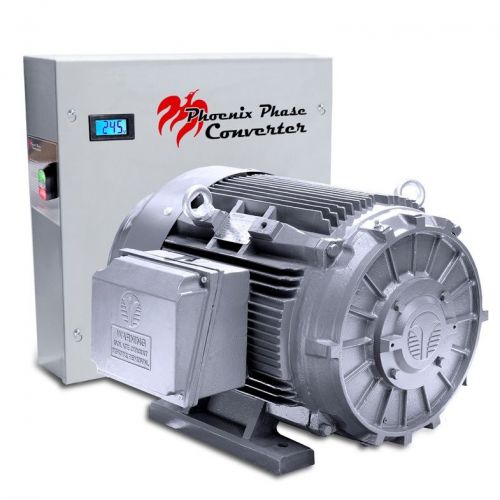 60 HP Rotary Phase Converter - TEFC, Voltage Display, Power Protected - PC60PLV