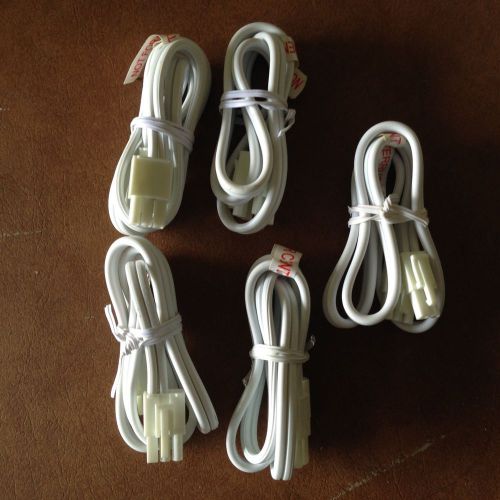 2&#039; long - 3 Hole Prong (Square And 2 Round) To 120v Plugs Cords (Lot of 5)