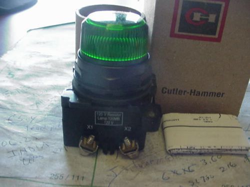 EATON CUTLER HAMMER E34RB120 GREEN INDICATOR LIGHT 120VDC/AC NEW IN BOX
