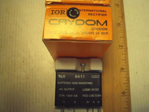 Crydom 6411 AC Output 3.5A 120 VAC Buffered Non-Inverting 5v logic 2ea new Opto