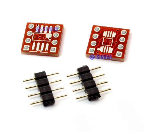5PCS x SSOP8, SOIC 8 (150,209 mil)to DIP8 PCB Adapter+Header pins Willem Minipro
