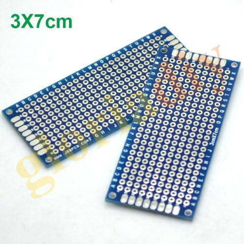 50pcs Blue 3x7 cm Double Side Copper Prototype PCB Universal Board Free Shipping