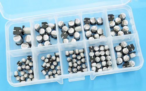 135 pcs assortment kit 1uf ~ 470uf lelon smd electrolytic capacitors a001 for sale