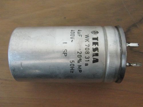 Capacitor TESLA WK 708 31a, 4uF/400V/50 Hz