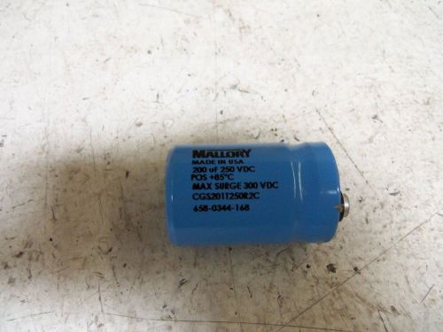 MALLORY CGS201T250R2C CAPACITOR *USED*