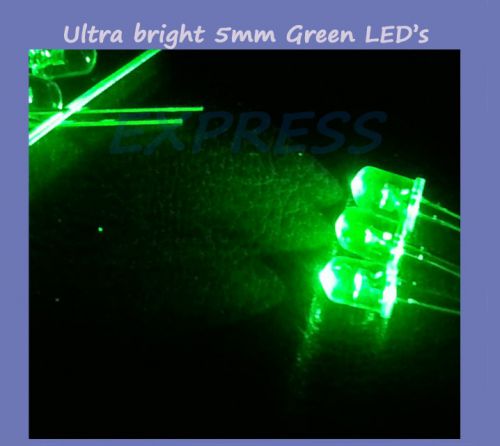 Pre wired 10x 5mm 10000mcd  ultra bright green leds  new led lights parts for sale