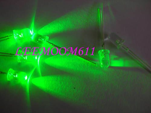 2000,5MM Green 13000mcd Bright Water Clear LED&#039;S,WG5