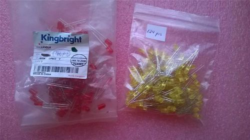 H187   Lot of  290 pcs   Assorted  5mm Diameter  LEDs   Radial Leads