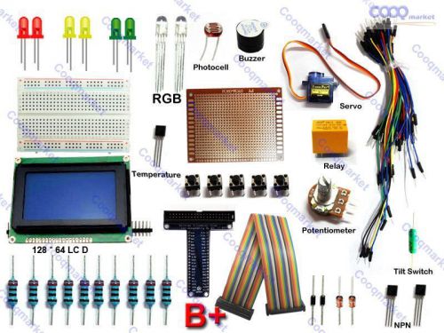 128*64 LCD Display GPIO Extension Board Starter Kit for Raspberry Pi B+ LEARNIGN