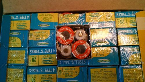 100 (25 packages of 4) leviton fustat type &#034;s&#034; 20 amp fuses for sale