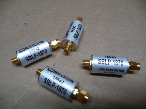 LOT OF 4 MINI CIRCUITS SBLP-1870 COAXIAL SMA LOW PASS FILTER 50? FLAT TIME DELAY